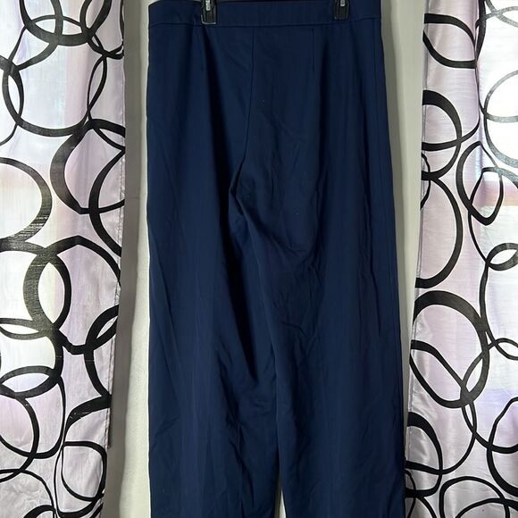 Chaps Nautical blue wide leg pants with anchor button detail size 16 - Picture 7 of 9
